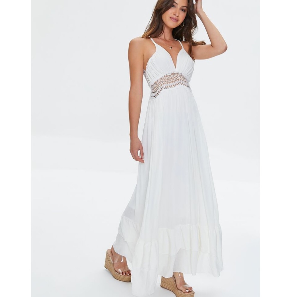 White maxi dress